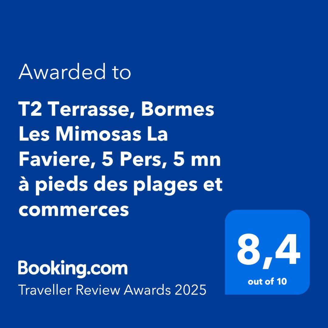 T2 Terrasse, Bormes Les Mimosas La Faviere, 5 Pers, 5 Mn A Pieds Des Plages Et Commerces المظهر الخارجي الصورة